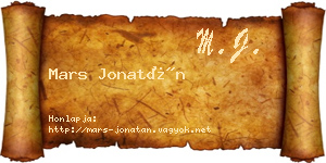 Mars Jonatán névjegykártya